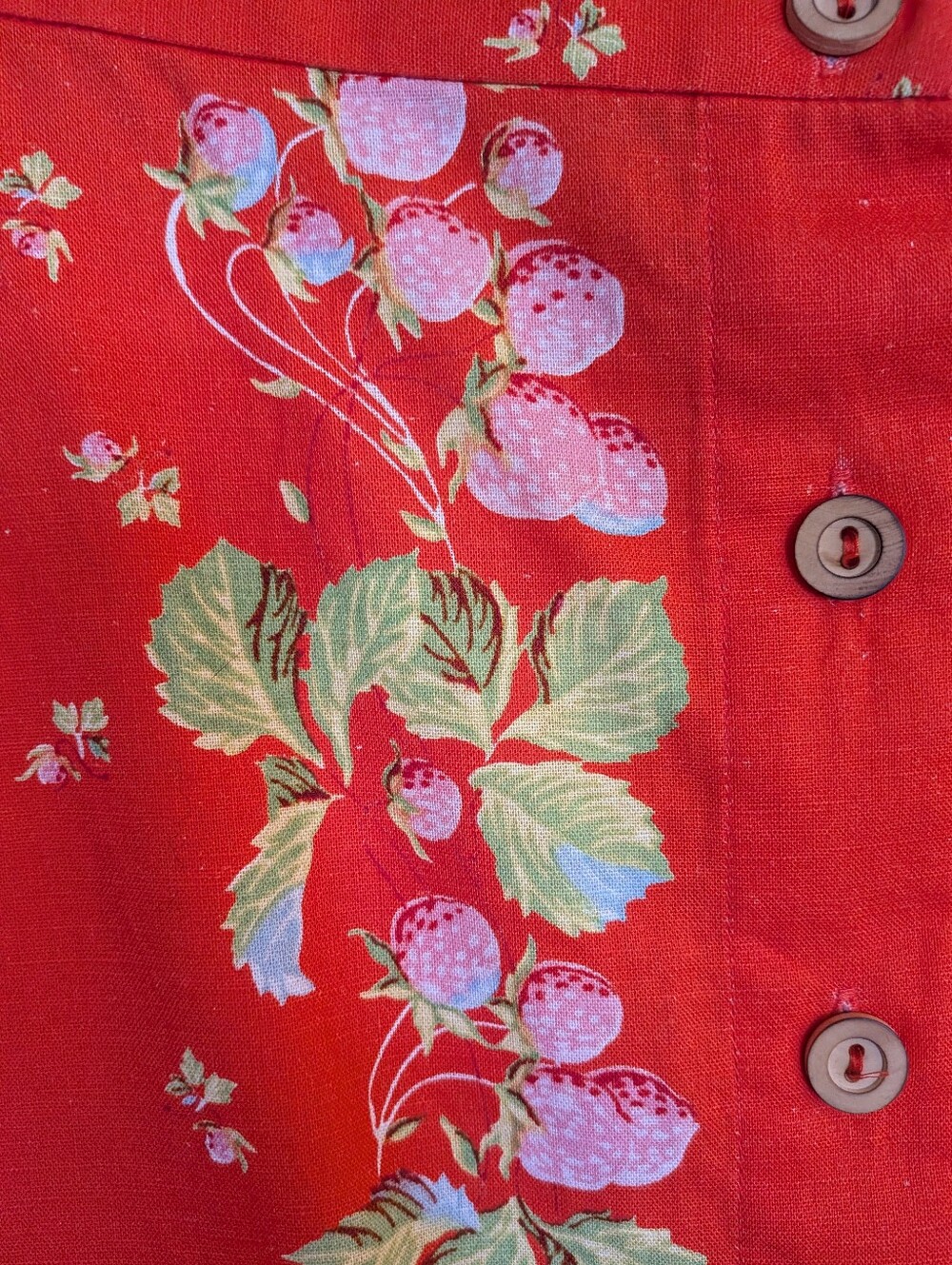 Rachel Antonoff Talia Midi Skirt- Red strawberry print- Size 6- NWOT - Picture 7 of 8